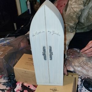 Willow Tree Cream Decorative Cabinet with Quote